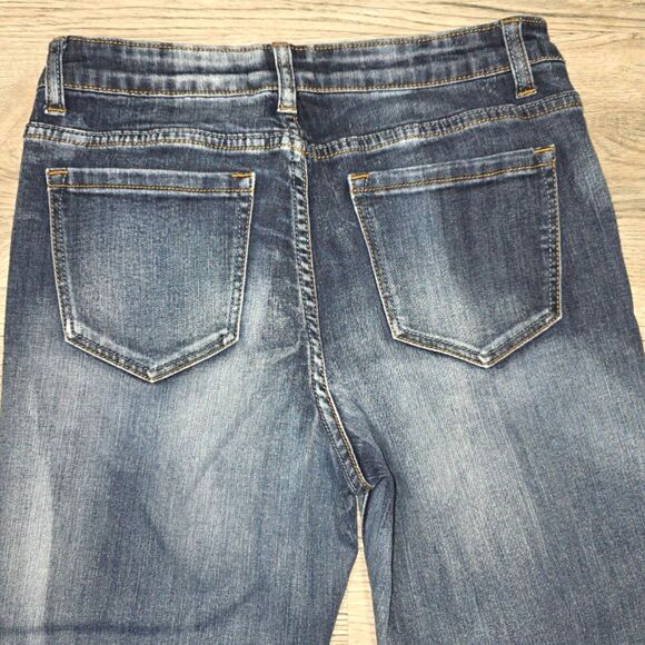 Mind Code Rolled Hem Cropped Sanded Washed Jeans Size 9 - Picture 5 of 5